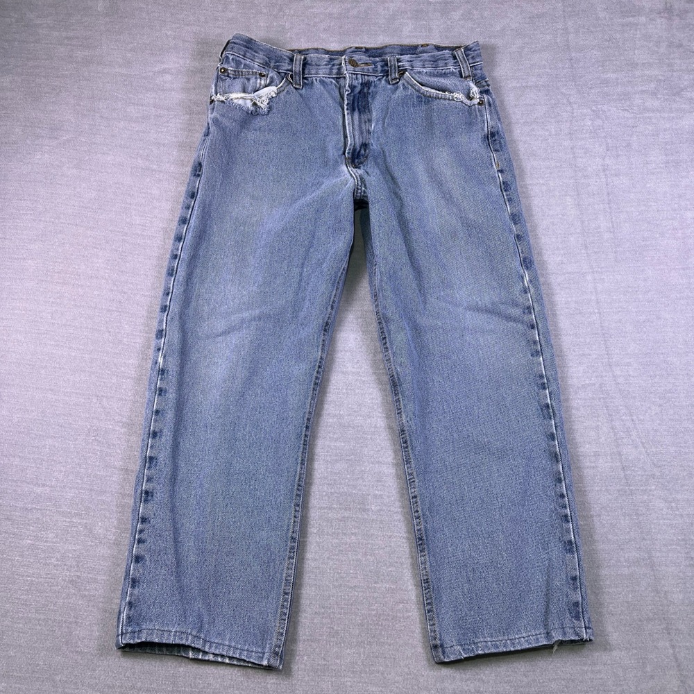 RK Brand Denim Relaxed Fit Mid Rise Jeans Mens 34x29 Blue Cotton